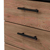 Tocador Kaia Wengue 100x126.7cm con Cuatro Cajones y con Espejo - Tocadores | Bylmo