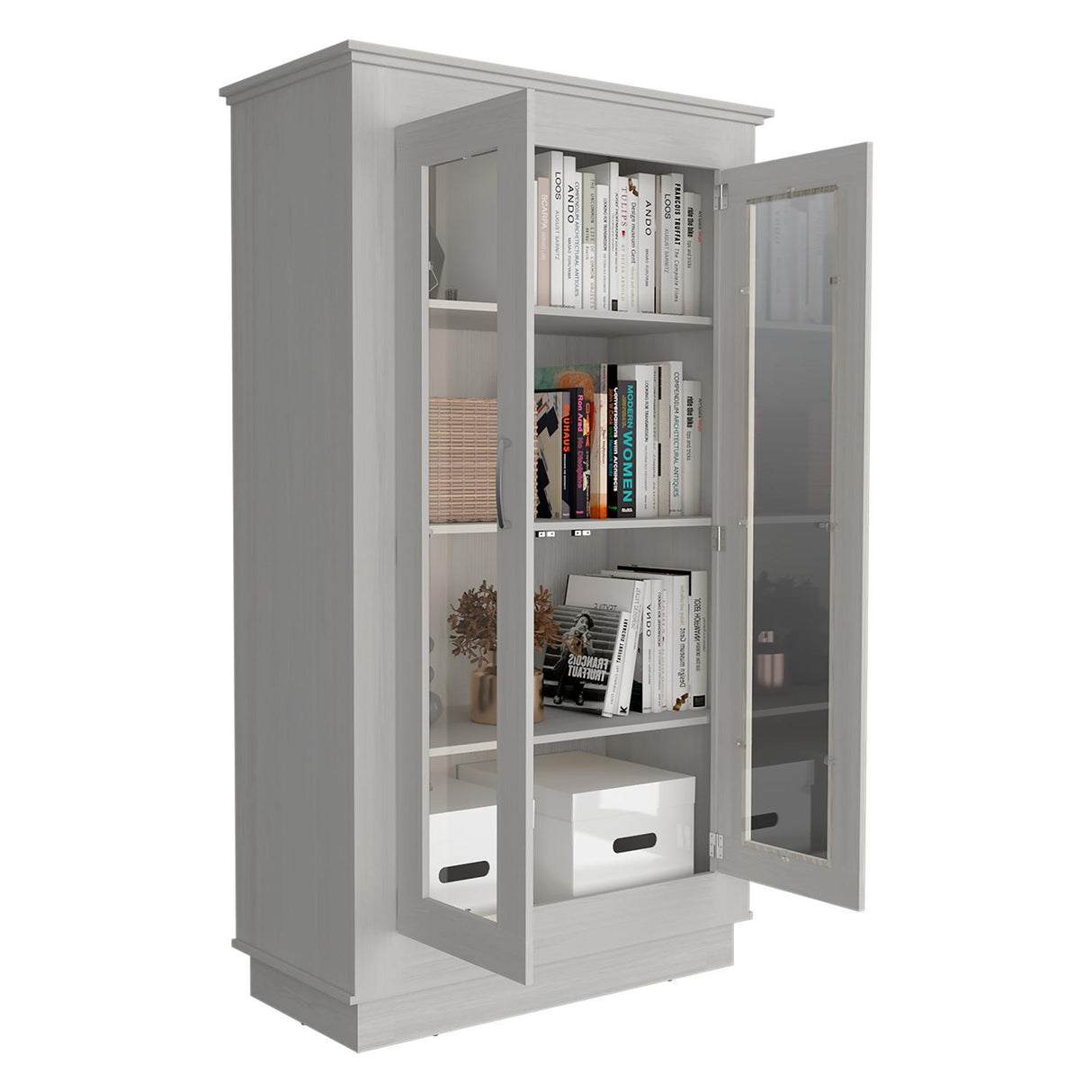 Vitrina Alcamo Niebla 103x180cm con Cuatro Compartimientos - Bifes | Bylmo