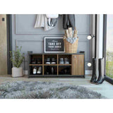 Zapatero Carbón y Gales 100.6x35.7cm Horizontal de Dos Niveles para Doce Pares - Closets | Bylmo