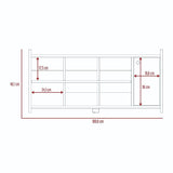Zapatero Carbón y Gales 100.6x35.7cm Horizontal de Dos Niveles para Doce Pares - Closets | Bylmo