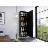 Zapatero de Pared Leto Wengue 47x138cm Vertical de Cinco Niveles para Diez pares de Zapatos - Closets | Bylmo