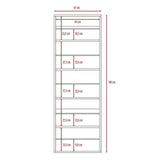 Zapatero de Pared Leto Wengue 47x138cm Vertical de Cinco Niveles para Diez pares de Zapatos - Closets | Bylmo