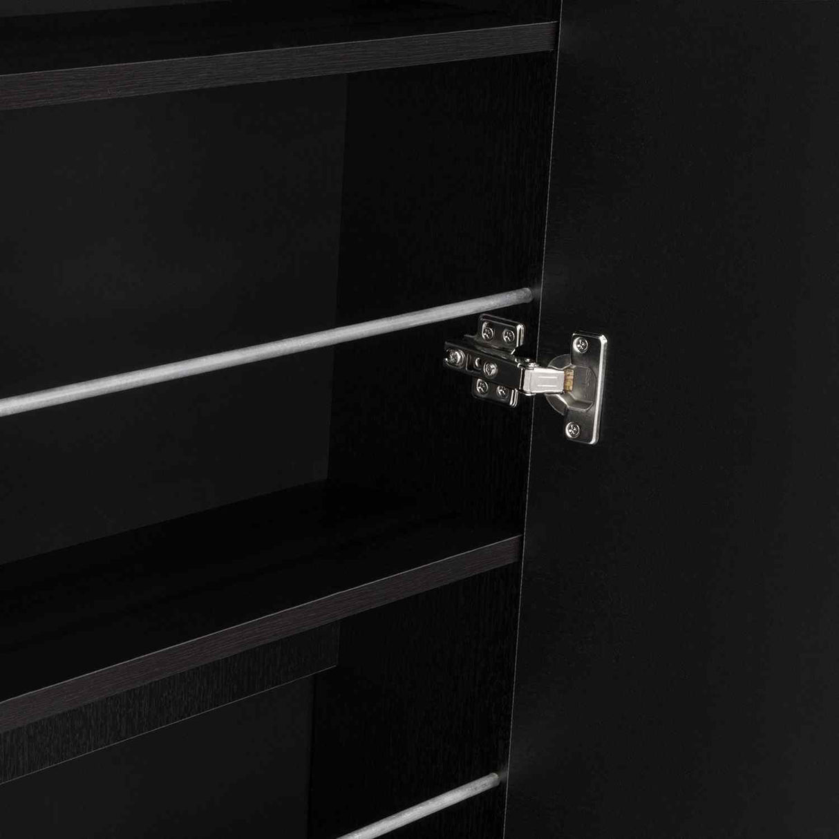 Zapatero de Pared Leto Wengue 47x138cm Vertical de Cinco Niveles para Diez pares de Zapatos - Closets | Bylmo