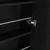 Zapatero de Pared Leto Wengue 47x138cm Vertical de Cinco Niveles para Diez pares de Zapatos - Closets | Bylmo