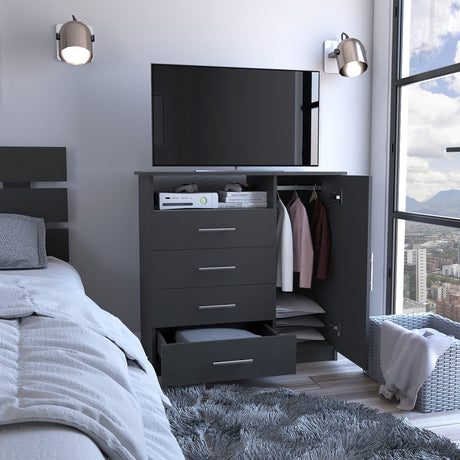 Cómoda Peru Wengue 91x88.6cm De Cuatro Hileras con Cuatro Cajones - Cajoneras | Bylmo