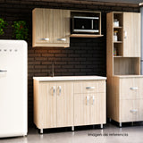 Cocina Modular Ambar Gracia 120x75cm Con Mesón de Mármol Sintético y Sin Estufa - COCINAS | Bylmo