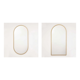 Combo Espejo Dorado Ovalado 50cm y Espejo Dorado Arco 50cm