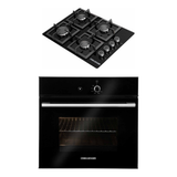 Combo Estufa de Empotrar y Horno de Empotrar a Gas Natural Challenger Negro