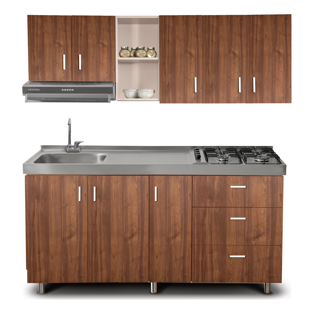 Combo Mueble Superior y Mueble Inferior de Cocina Challenger Nola 180 cm