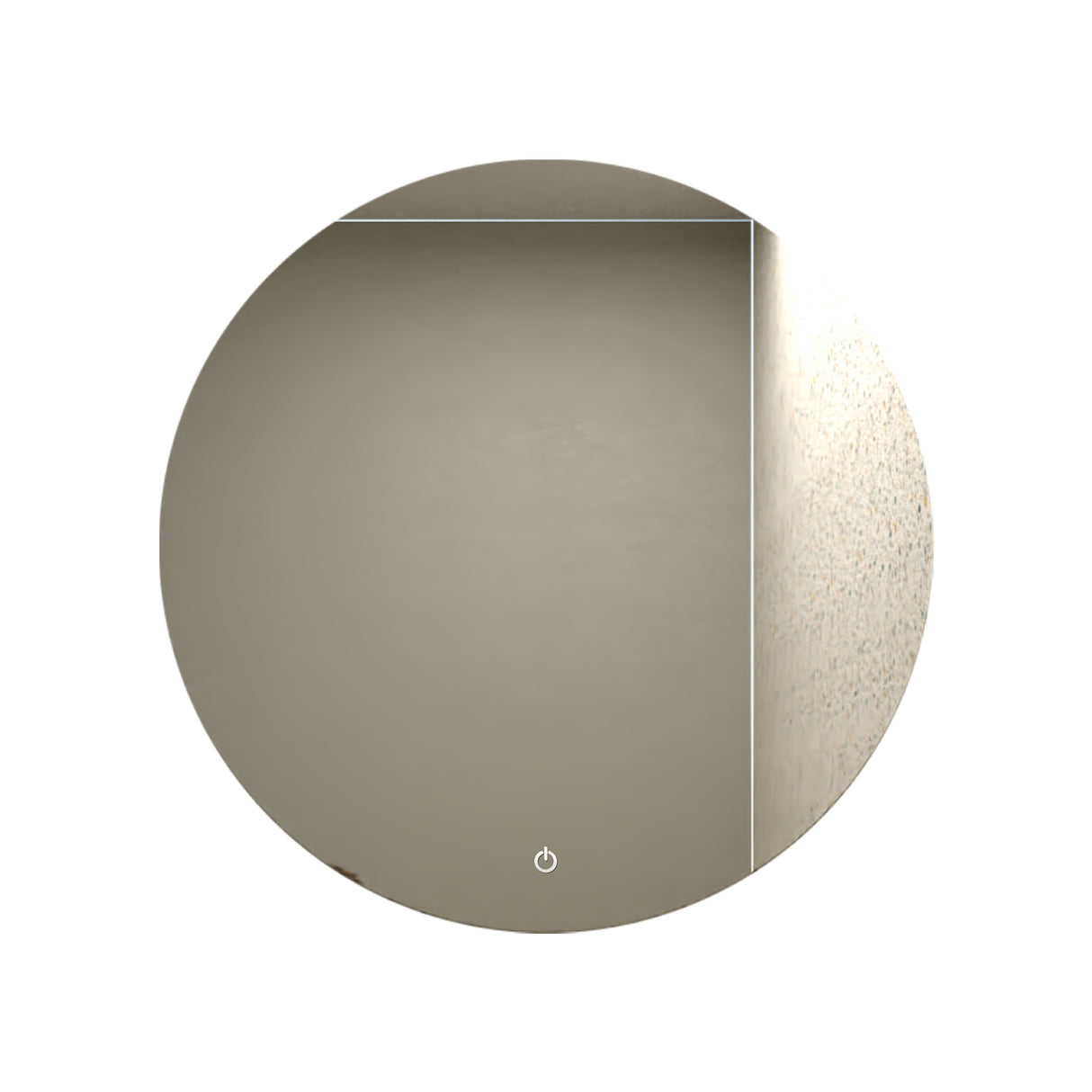 Espejo de Baño Capri Plateado 75x75cm Redondo y con Iluminiación Led - Espejos Decorativos | Bylmo