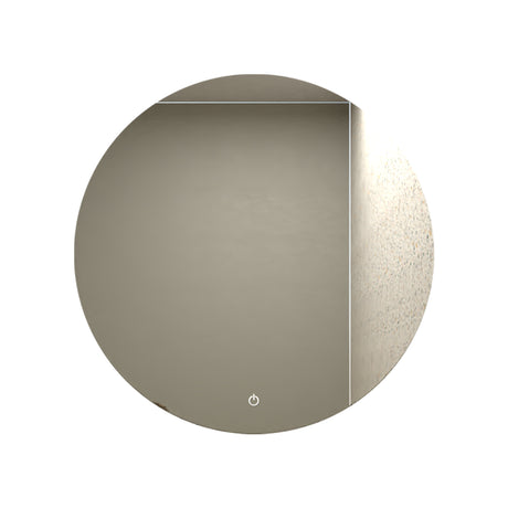 Espejo de Baño Capri Plateado 75x75cm Redondo y con Iluminiación Led - Espejos Decorativos | Bylmo