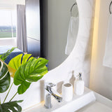 Espejo de Baño Capri Plateado 75x75cm Redondo y con Iluminiación Led - Espejos Decorativos | Bylmo