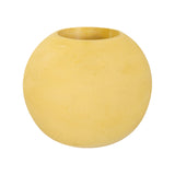 Matera de mesa Luna Amarillo 12x12cm de Cemento Circular de 1.4 Litros - Jardineria | Bylmo