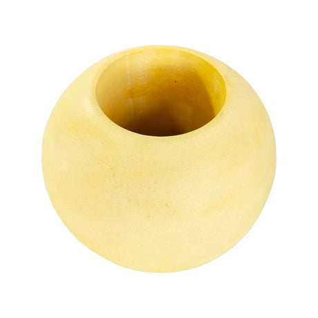 Matera de mesa Luna Amarillo 12x12cm de Cemento Circular de 1.4 Litros - Jardineria | Bylmo