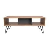 Mesa de Centro Vassel Miel 101x40cm Rectangular con Patas y con Compartimientos - Mesas | Bylmo