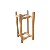 Porta Maceta Camelia Madera Natural 23.5x60cm Rectangular