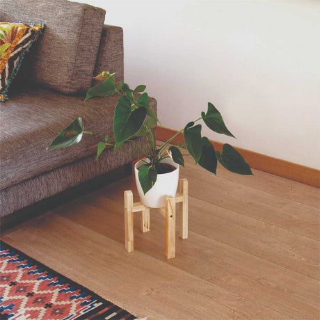 Porta Maceta Click Madera Natural 25x25cm Cuadrado