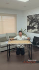 Escritorio Plegable Nilo Beige y Negro 100x75cm Moderno