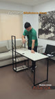Escritorio Nara Blanco y Negro 120x120cm con Organizador de Libros