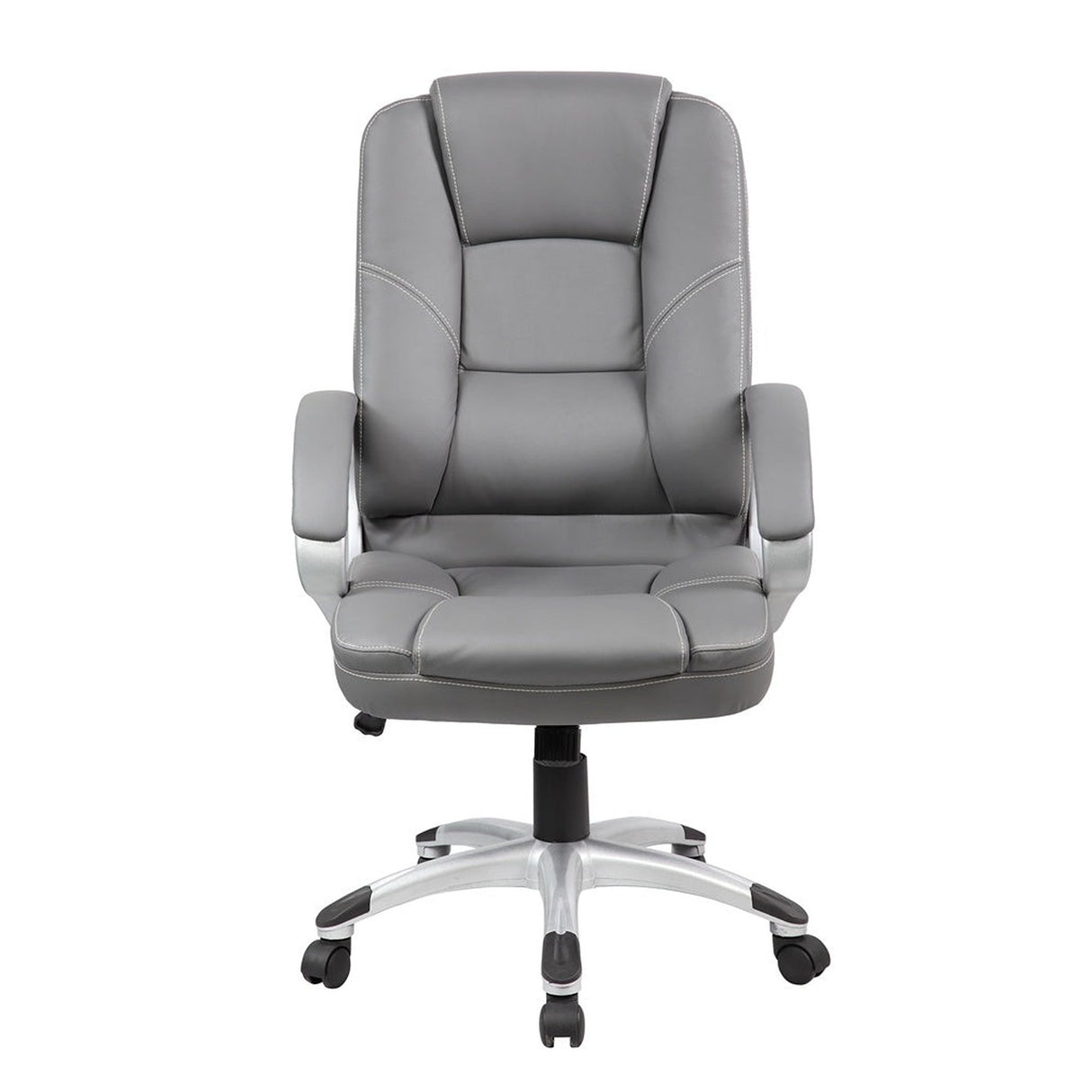 Silla Leather Gris 53 x 57 cm Ergonómica - Sillas de Oficina | Bylmo