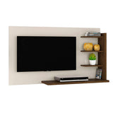 Panel Julia Blanco y Cafe 136 cm - Muebles para TV | Bylmo