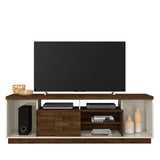 Rack Adria Blanco y Savana 182 cm con Una Puerta - Muebles para TV | Bylmo