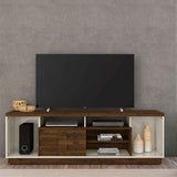 Rack Adria Blanco y Savana 182 cm con Una Puerta - Muebles para TV | Bylmo