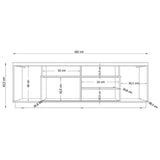 Rack Adria Blanco y Savana 182 cm con Una Puerta - Muebles para TV | Bylmo