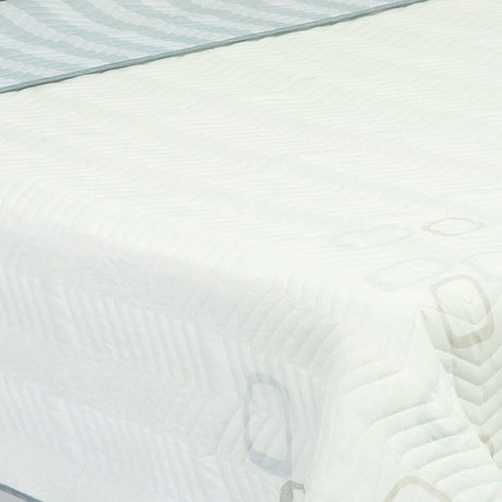 Cubrelecho Español Blanco y Azul para Cama King 200 X 200 Cm Doble Faz de Lineas - Ropa de Cama | Bylmo