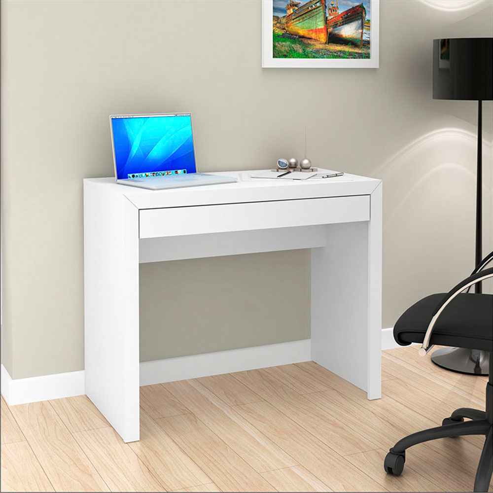 Escritorio Tokio Blanco 90x75cm Con Un Cajón - Escritorios y Archivadores | Bylmo