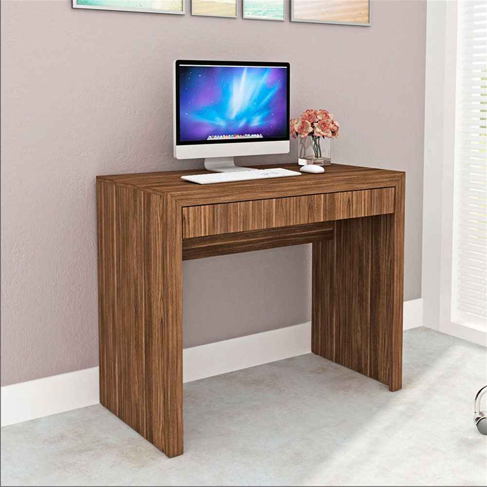 Escritorio Tokio Nogal 90 cm con Cajón - Escritorios y Archivadores | Bylmo