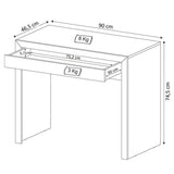 Escritorio Tokio Nogal 90 cm con Cajón - Escritorios y Archivadores | Bylmo