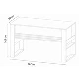 Escritorio Nápoles Blanco 127 cm con Revistero - Escritorios y Archivadores | Bylmo