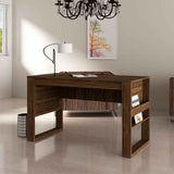 Escritorio Nápoles Nogal 127 cm con Revistero - Escritorios y Archivadores | Bylmo