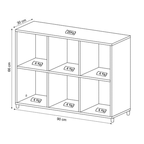 Repisa Argentina Blanco 90x66cm Rectangular con Tres Entrepaños - Repisas y Percheros | Bylmo