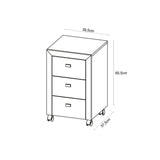 Cómoda Texas Cafe 38 cm con Tres Cajones - Cajoneras | Bylmo