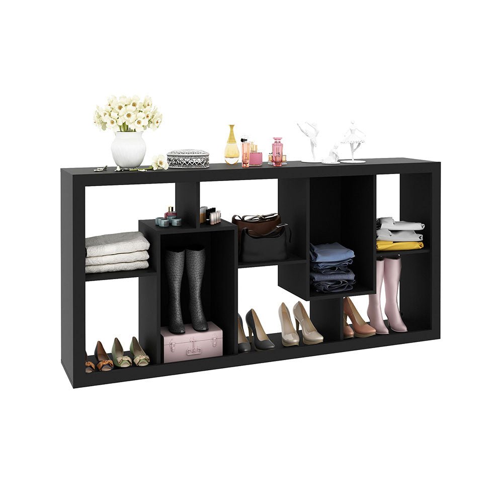 Estantería Londres Negro 159x78cm con Ocho Compartimientos - Bibliotecas | Bylmo