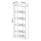 Biblioteca Rosana Roble 60 cm con Entrepaños - Bibliotecas | Bylmo