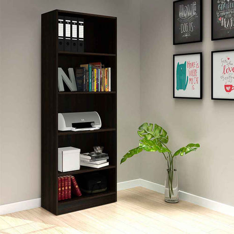 Biblioteca Rosana Habano 60 cm con Entrepaños - Bibliotecas | Bylmo