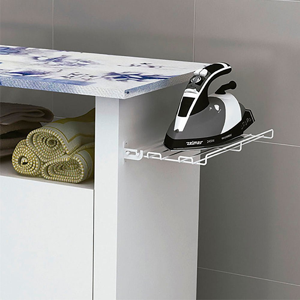 Mesa de Planchar María Blanco 103x85cm con Dos Puertas - Muebles Organizadores | Bylmo