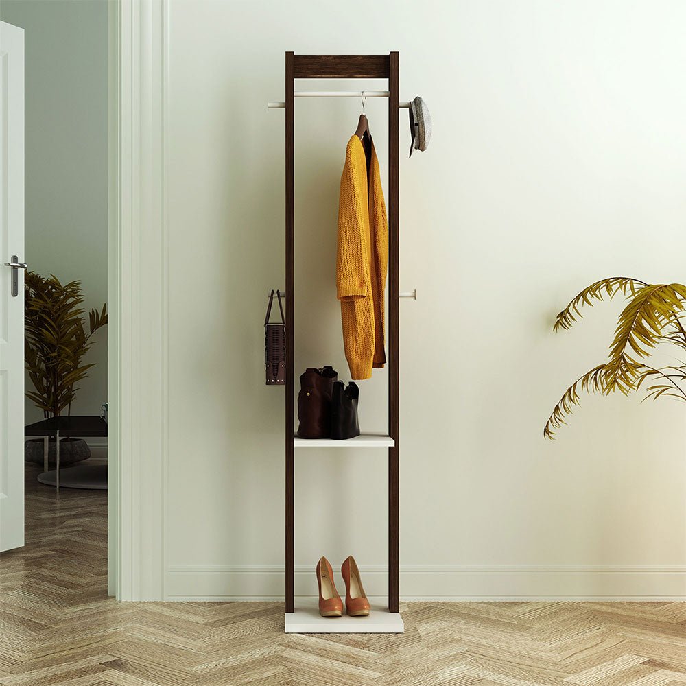 Perchero Sol Nogal y Blanco 43 cm - Repisas y Percheros | Bylmo