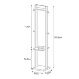 Perchero Sol Nogal y Blanco 43 cm - Repisas y Percheros | Bylmo