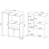 Mueble Auxiliar Segovia Negro - Muebles Organizadores | Bylmo