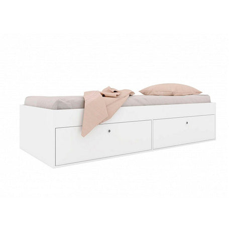 Cama Tokio Sencilla 90 cm Blanco con Cuatro Puertas - Camas | Bylmo