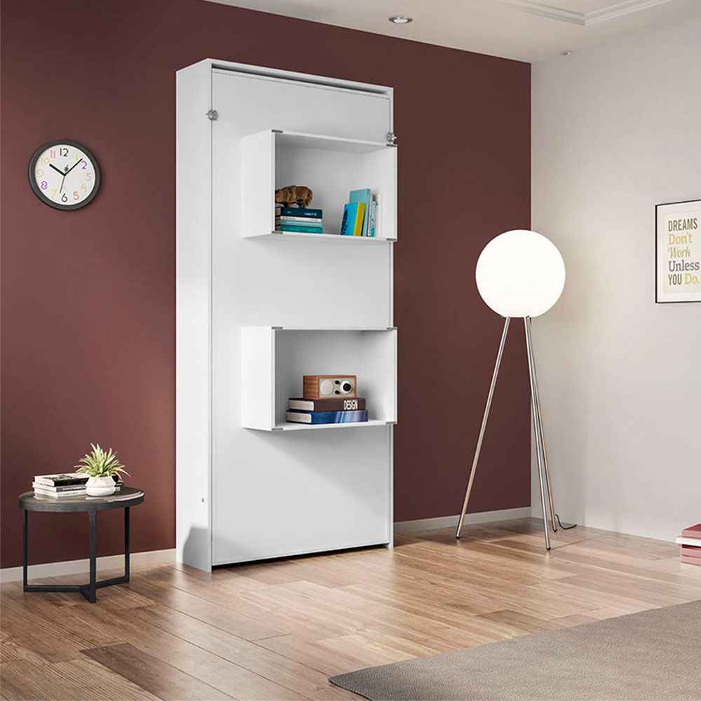 Cama Japón Sencilla 90 cm Blanca Desplegable - Camas | Bylmo