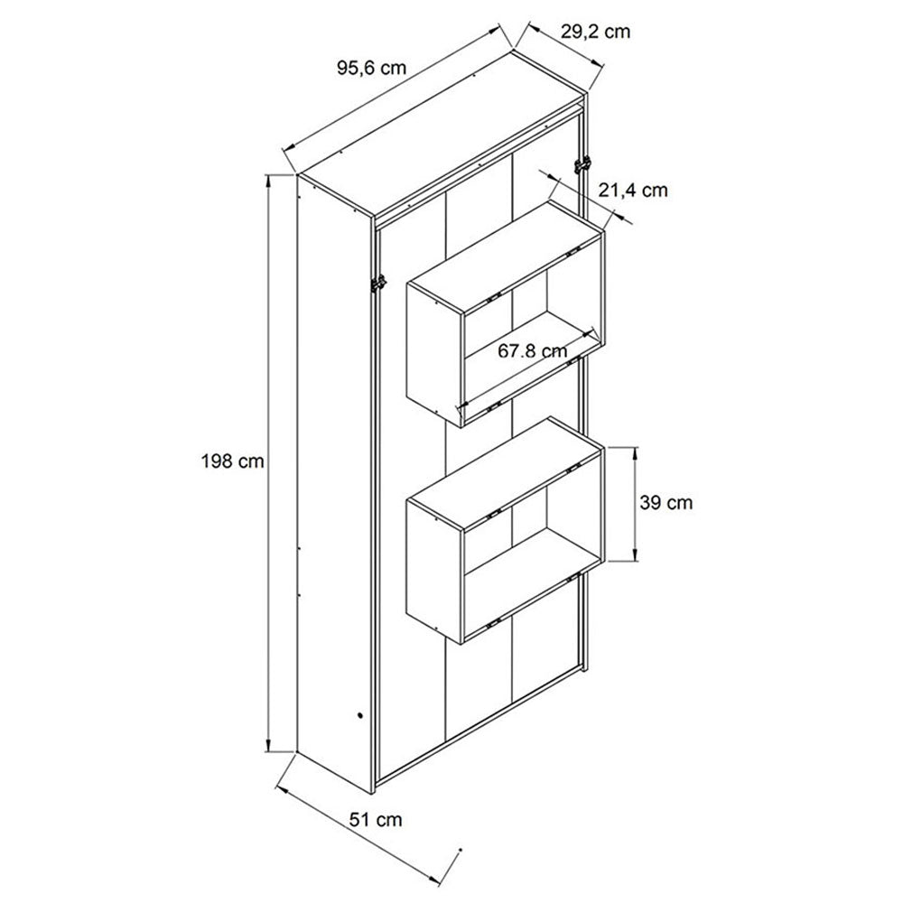 Cama Japón Sencilla 90 cm Blanca Desplegable - Camas | Bylmo