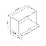 Mueble Auxiliar Modena Negro 60 cm para Campana - Muebles Organizadores | Bylmo