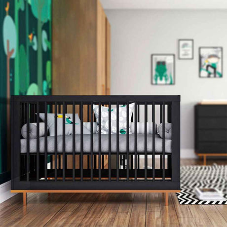 Cuna Paty 130x70 cm Negro y Dorado - Camas | Bylmo