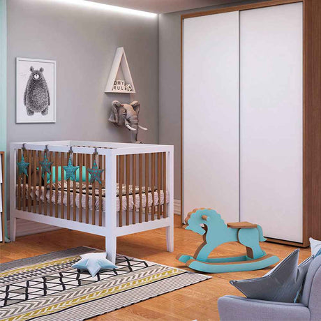 Cuna Paty 135x92 cm Miel y Blanco - Camas | Bylmo