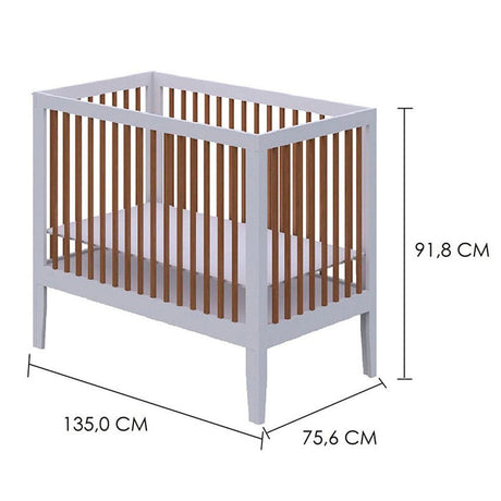 Cuna Paty 135x92 cm Miel y Blanco - Camas | Bylmo